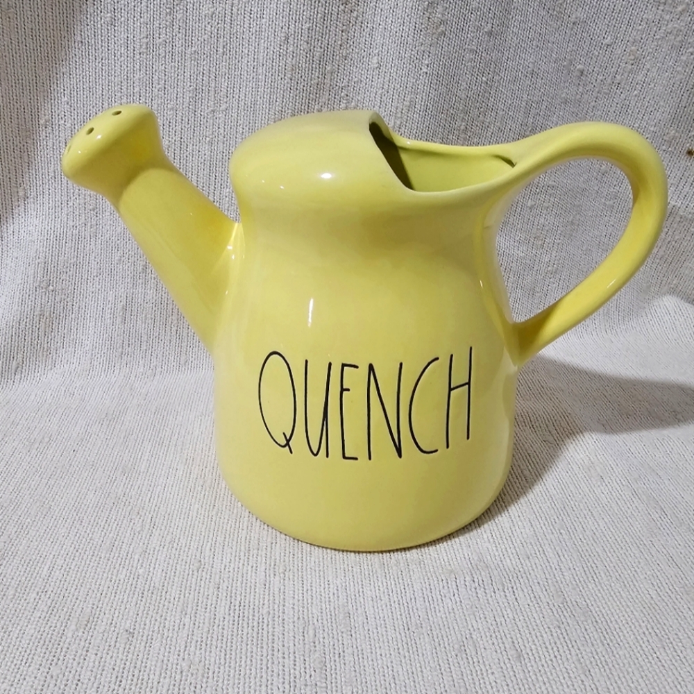 Rae Dunn watering can yellow